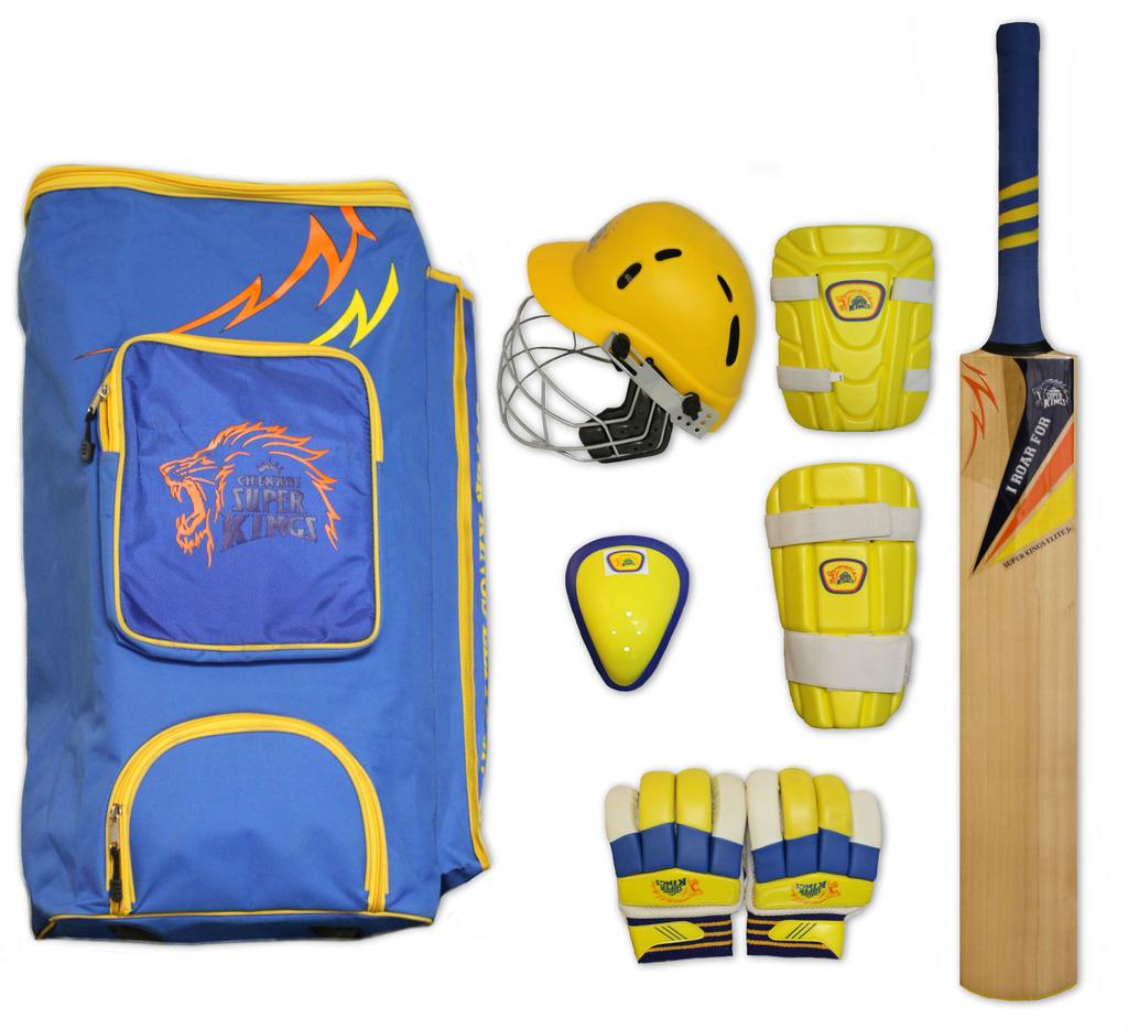 CSK English Willow Bat with Complete Kit